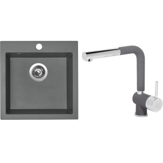 Set Sinks G872 (dřez Viva 455 Titanium 72 + baterie Mix 3 P Titanium 72)