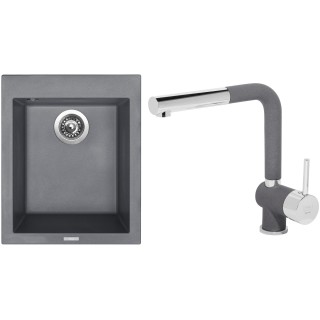 Set Sinks G8872 (dřez Cube 410 Titanium 72 + baterie Mix 3 P Titanium 72)