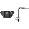 Set Sinks (dřez Bravo 850.1 Granblack 30 + baterie Elka Chrom - lesklý)