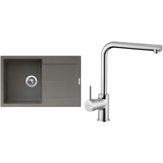 Set Sinks G12254 (dřez Ultima 790 Truffle 54 + baterie Elka Chrom - lesklý)