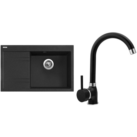 Set Sinks G5730 (dřez Rim 780 P Granblack 30 pravý + baterie Polo Granblack 30)