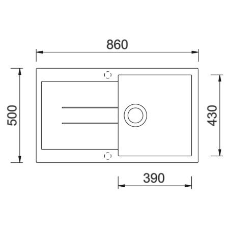 Kuchyňský dřez Sinks Amanda 860 NANO Nanogrey N4