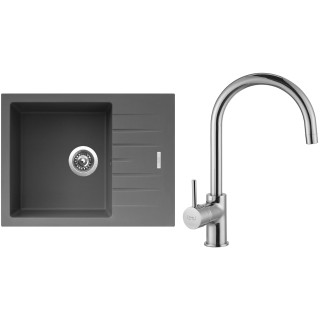 Set Sinks G10672 (dřez Perfecto 650 Titanium 72 + baterie Vitalia Chrom - lesklý)