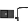 Set Sinks G4774XC (dřez Linea 780 XC Metalblack 74 + baterie Elka Černá matná)