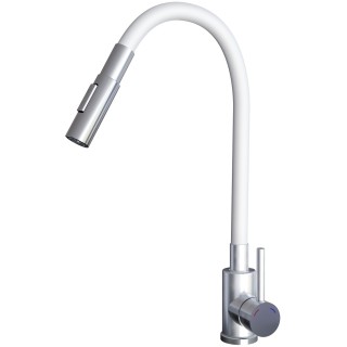 Kuchyňská baterie Sinks Elasta S Nerez/Bílá