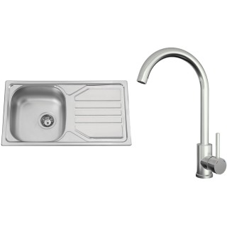 Set Sinks N132 (dřez Okio 780 V 0,5 mm matný + baterie Arco Celonerezová)