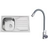 Set Sinks N139 (dřez Okio 800 V 0,7 mm matný + baterie Elasta Nerez/Šedá) Set Sinks N139 (dřez Okio 800 V 0,7 mm matný + baterie Elasta Nerez/Šedá)