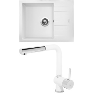 Set Sinks G11228 (dřez Perfecto 650 Milk 28 + baterie Mix 3 P Milk 28)