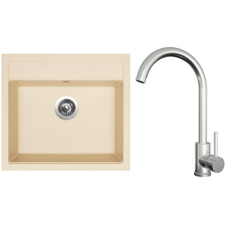 Set Sinks G24050 (dřez Solo 560 Sahara 50 + baterie Arco Celonerezová)