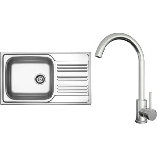 Set Sinks N148 (dřez Star 860 XXL V 0,7mm, matný + baterie Arco Celonerezová)