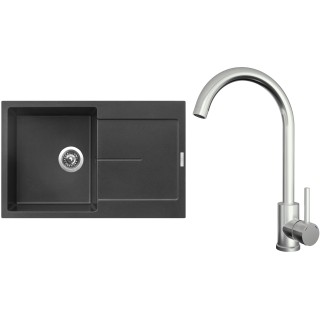Set Sinks G25274 (dřez Ultima 790 Metalblack 74 + baterie Arco Celonerezová)