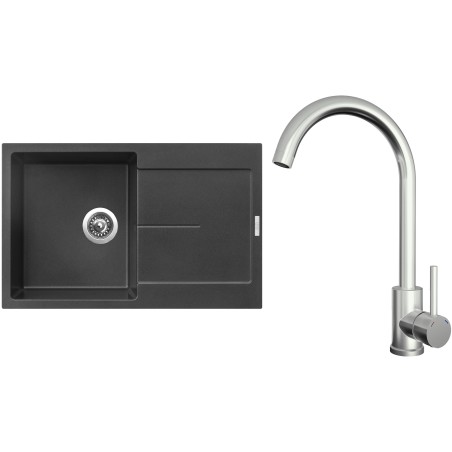 Set Sinks G25274 (dřez Ultima 790 Metalblack 74 + baterie Arco Celonerezová) Set Sinks G25274 (dřez Ultima 790 Metalblack 74 + baterie Arco Celonerezová)