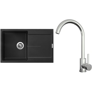 Set Sinks G25226 (dřez Ultima 790 Pureblack 26 + baterie Arco Celonerezová)