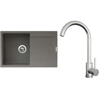 Set Sinks G25254 (dřez Ultima 790 Truffle 54 + baterie Arco Celonerezová)