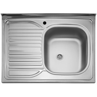 Kuchyňský dřez Sinks CLP-D 800 M 0,5 mm, matný, pravý s lemem - ZHOTOVENÝ OTVOR - VÝPRODEJ