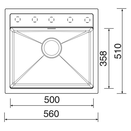 Kuchyňský dřez Sinks Solo 560 BL Pureblack 26