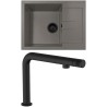 Set Sinks G270N3 (dřez Amanda 650 NANO BL Nanotruffle N3 + baterie Comforta Nanoblack N6)