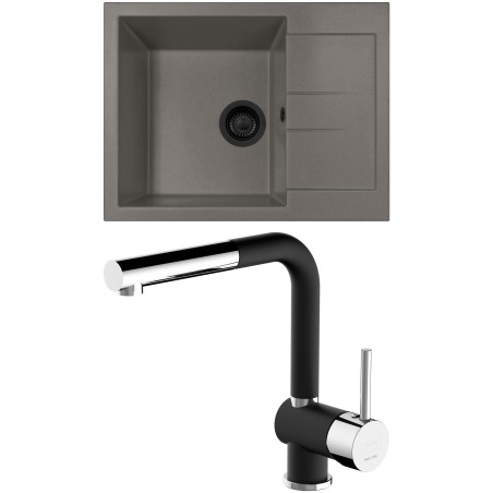 Set Sinks G272N3 (dřez Amanda 650 NANO BL Nanotruffle N3 + baterie Mix 3 P Nanoblack N6)