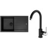 Set Sinks G283N6 (dřez Amanda 860 NANO BL Nanoblack N6 + baterie Mix 35 Nanoblack N6)