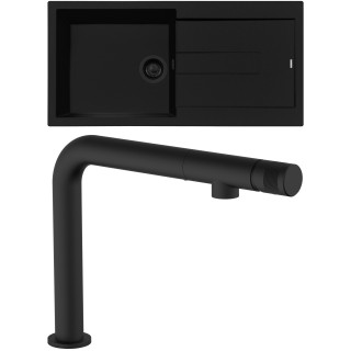 Set Sinks G286N6 (dřez Amanda 990 NANO BL Nanoblack N6 + baterie Comforta Nanoblack N6)