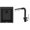 Set Sinks G302N6 (dřez Cube 410 NANO BL Nanoblack N6 + baterie Mix 3 P Nanoblack N6)
