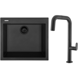 Set Sinks G311N6 (dřez Cube 560 NANO BL Nanoblack N6 + baterie Eva P Nanoblack N6)