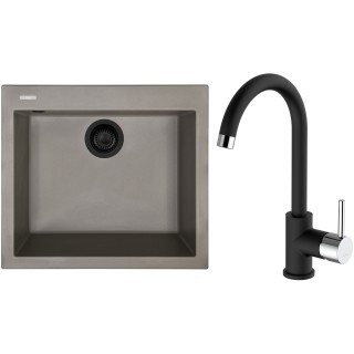 Set Sinks G313N3 (dřez Cube 560 NANO BL Nanotruffle N3 + baterie Mix 35 Nanoblack N6)
