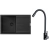 Set Sinks G25126BL (dřez Ultima 790 BL Pureblack 26 + baterie Elasta Černá matná)