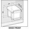 Odpadkový koš Sinks Ekko Front 40 2x7 l + 1x15 l