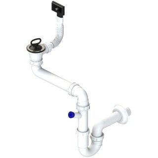 Sifon Sinks SPNS1S 1 1/2" pro nerezové dřezy, s úsporou místa